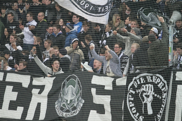 Sturm Graz - Salzburg
Oesterreichische Fussball Bundesliga, 23. Runde, SK Sturm Graz -  FC RB Salzburg, Stadion Liebenau Graz, 15.02.2014. 

Foto zeigt Fans von Sturm
