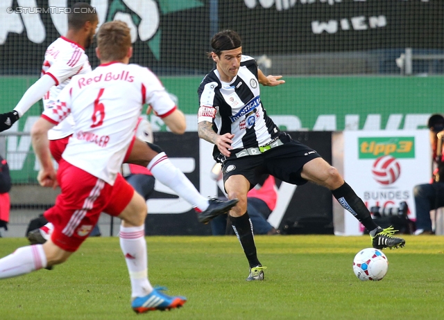 Sturm Graz - Salzburg
Oesterreichische Fussball Bundesliga, 23. Runde, SK Sturm Graz -  FC RB Salzburg, Stadion Liebenau Graz, 15.02.2014. 

Foto zeigt Nikola Vujadinovic (Sturm)
