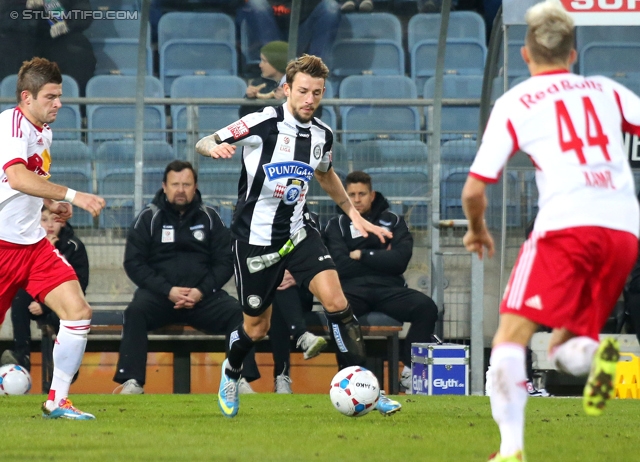 Sturm Graz - Salzburg
Oesterreichische Fussball Bundesliga, 23. Runde, SK Sturm Graz -  FC RB Salzburg, Stadion Liebenau Graz, 15.02.2014. 

Foto zeigt Philipp Huetter (Sturm)
