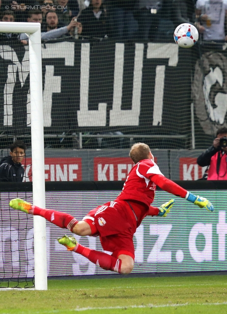 Sturm Graz - Salzburg
Oesterreichische Fussball Bundesliga, 23. Runde, SK Sturm Graz -  FC RB Salzburg, Stadion Liebenau Graz, 15.02.2014. 

Foto zeigt Peter Gulacsi (Salzburg)
