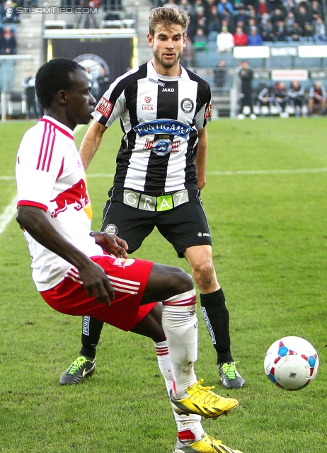 Sturm Graz - Salzburg
Oesterreichische Fussball Bundesliga, 23. Runde, SK Sturm Graz -  FC RB Salzburg, Stadion Liebenau Graz, 15.02.2014. 

Foto zeigt Manuel Weber (Sturm)
