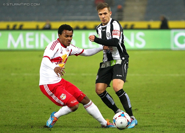 Sturm Graz - Salzburg
Oesterreichische Fussball Bundesliga, 23. Runde, SK Sturm Graz -  FC RB Salzburg, Stadion Liebenau Graz, 15.02.2014. 

Foto zeigt Daniel Offenbacher (Sturm)
