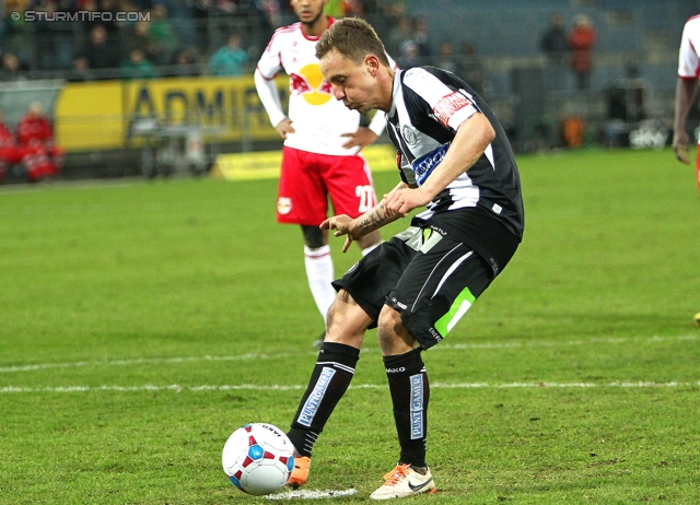 Sturm Graz - Salzburg
Oesterreichische Fussball Bundesliga, 23. Runde, SK Sturm Graz -  FC RB Salzburg, Stadion Liebenau Graz, 15.02.2014. 

Foto zeigt Daniel Beichler (Sturm)
Schlüsselwörter: elfmeter