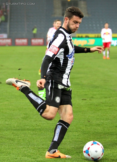 Sturm Graz - Salzburg
Oesterreichische Fussball Bundesliga, 23. Runde, SK Sturm Graz -  FC RB Salzburg, Stadion Liebenau Graz, 15.02.2014. 

Foto zeigt Marco Djuricin (Sturm)
