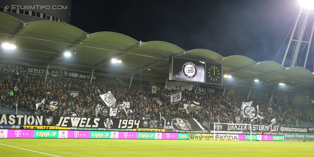 Sturm Graz - Wolfsberg
Oesterreichische Fussball Bundesliga, 25. Runde, SK Sturm Graz -  Wolfsberger AC, Stadion Liebenau Graz, 01.03.2014. 

Foto zeigt Fans von Sturm
