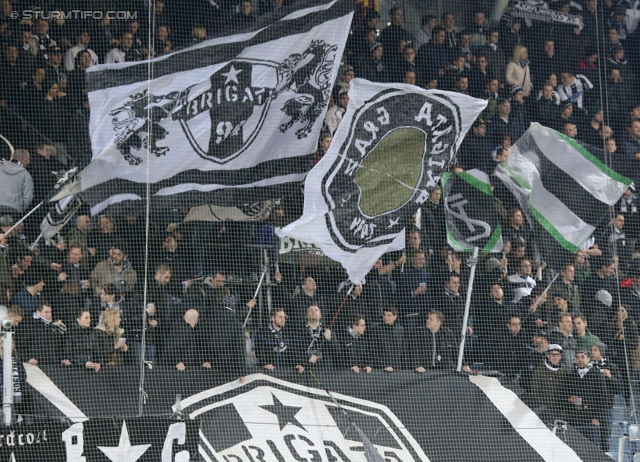 Sturm Graz - Wolfsberg
Oesterreichische Fussball Bundesliga, 25. Runde, SK Sturm Graz -  Wolfsberger AC, Stadion Liebenau Graz, 01.03.2014. 

Foto zeigt Fans von Sturm
