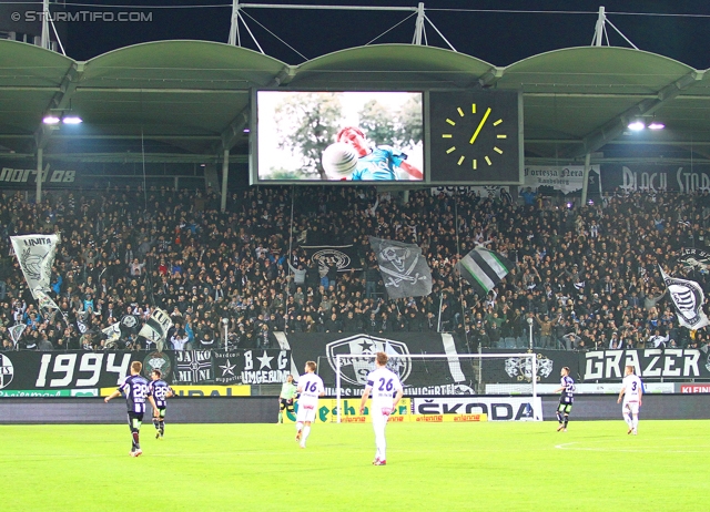 Sturm Graz - Wolfsberg
Oesterreichische Fussball Bundesliga, 25. Runde, SK Sturm Graz -  Wolfsberger AC, Stadion Liebenau Graz, 01.03.2014. 

Foto zeigt Fans von Sturm
