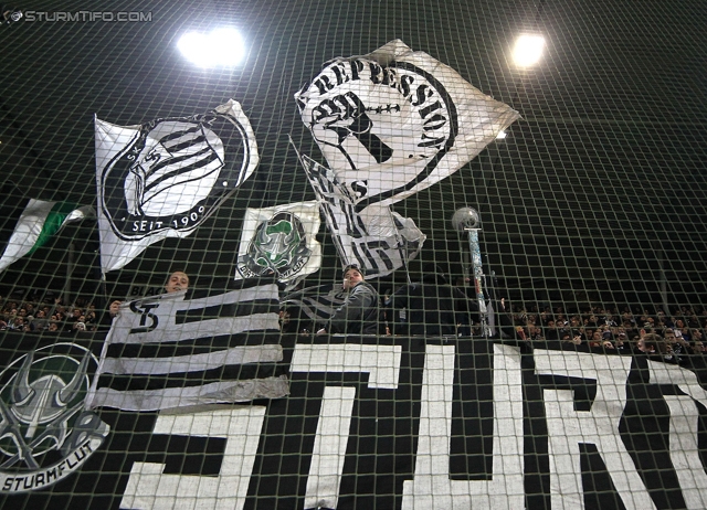 Sturm Graz - Wolfsberg
Oesterreichische Fussball Bundesliga, 25. Runde, SK Sturm Graz -  Wolfsberger AC, Stadion Liebenau Graz, 01.03.2014. 

Foto zeigt Fans von Sturm
