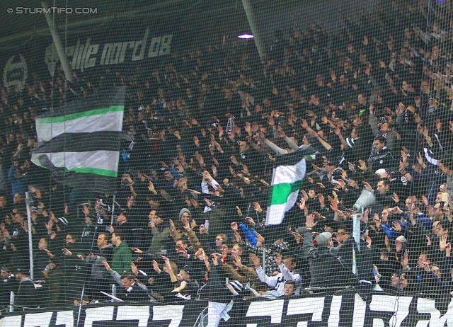 Sturm Graz - Wolfsberg
Oesterreichische Fussball Bundesliga, 25. Runde, SK Sturm Graz -  Wolfsberger AC, Stadion Liebenau Graz, 01.03.2014. 

Foto zeigt Fans von Sturm
