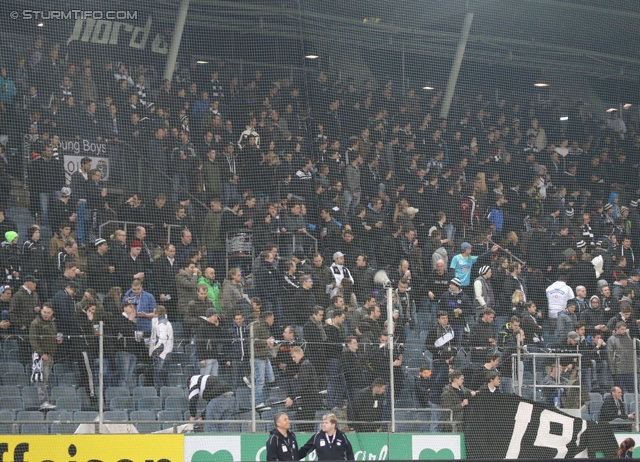 Sturm Graz - Wolfsberg
Oesterreichische Fussball Bundesliga, 25. Runde, SK Sturm Graz -  Wolfsberger AC, Stadion Liebenau Graz, 01.03.2014. 

Foto zeigt Fans von Sturm
Schlüsselwörter: protest