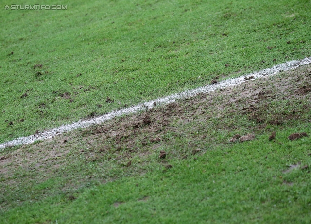 Sturm Graz - Wolfsberg
Oesterreichische Fussball Bundesliga, 25. Runde, SK Sturm Graz -  Wolfsberger AC, Stadion Liebenau Graz, 01.03.2014. 

Foto zeigt den Rasen
