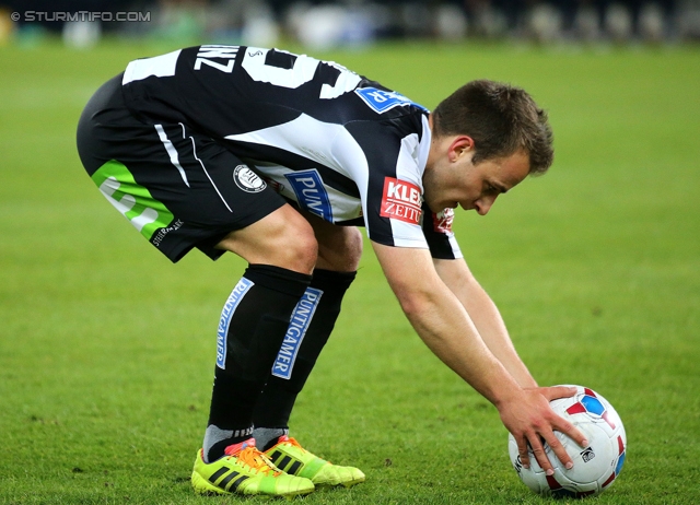 Sturm Graz - Wolfsberg
Oesterreichische Fussball Bundesliga, 25. Runde, SK Sturm Graz -  Wolfsberger AC, Stadion Liebenau Graz, 01.03.2014. 

Foto zeigt Tobias Kainz (Sturm)
