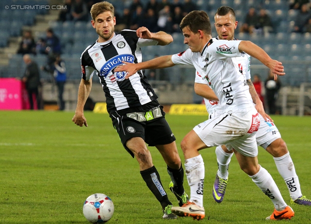 Sturm Graz - Wolfsberg
Oesterreichische Fussball Bundesliga, 25. Runde, SK Sturm Graz -  Wolfsberger AC, Stadion Liebenau Graz, 01.03.2014. 

Foto zeigt Manuel Weber (Sturm)
