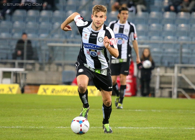 Sturm Graz - Wolfsberg
Oesterreichische Fussball Bundesliga, 25. Runde, SK Sturm Graz -  Wolfsberger AC, Stadion Liebenau Graz, 01.03.2014. 

Foto zeigt Manuel Weber (Sturm)
