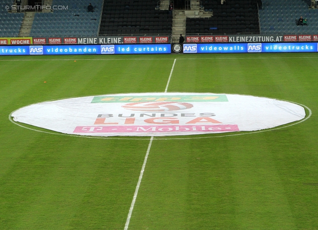 Sturm Graz - Wolfsberg
Oesterreichische Fussball Bundesliga, 25. Runde, SK Sturm Graz -  Wolfsberger AC, Stadion Liebenau Graz, 01.03.2014. 

Foto zeigt die Mittelauflage
