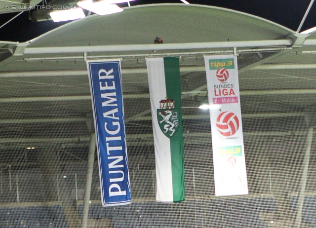 Sturm Graz - Wolfsberg
Oesterreichische Fussball Bundesliga, 25. Runde, SK Sturm Graz -  Wolfsberger AC, Stadion Liebenau Graz, 01.03.2014. 

Foto zeigt Fahnen
