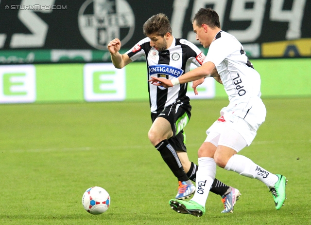 Sturm Graz - Wolfsberg
Oesterreichische Fussball Bundesliga, 25. Runde, SK Sturm Graz -  Wolfsberger AC, Stadion Liebenau Graz, 01.03.2014. 

Foto zeigt Aleksandar Todorovski (Sturm)
