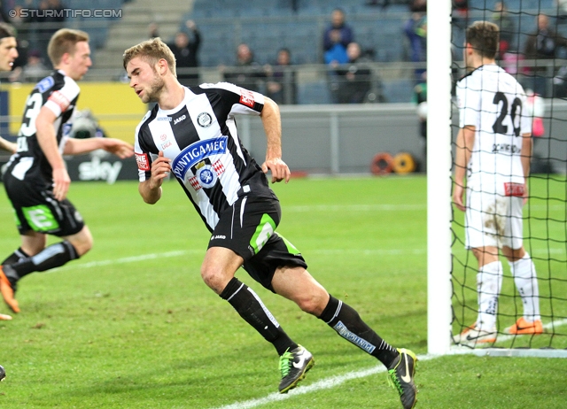 Sturm Graz - Wolfsberg
Oesterreichische Fussball Bundesliga, 25. Runde, SK Sturm Graz -  Wolfsberger AC, Stadion Liebenau Graz, 01.03.2014. 

Foto zeigt Manuel Weber (Sturm)
Schlüsselwörter: tor