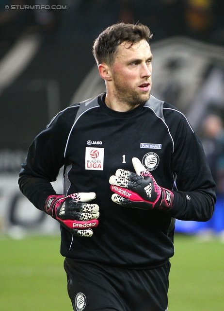 Sturm Graz - Wolfsberg
Oesterreichische Fussball Bundesliga, 25. Runde, SK Sturm Graz -  Wolfsberger AC, Stadion Liebenau Graz, 01.03.2014. 

Foto zeigt Christian Gratzei (Sturm)
