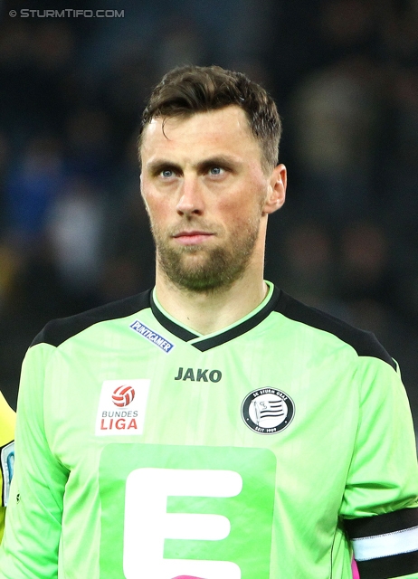 Sturm Graz - Wolfsberg
Oesterreichische Fussball Bundesliga, 25. Runde, SK Sturm Graz -  Wolfsberger AC, Stadion Liebenau Graz, 01.03.2014. 

Foto zeigt Christian Gratzei (Sturm)
