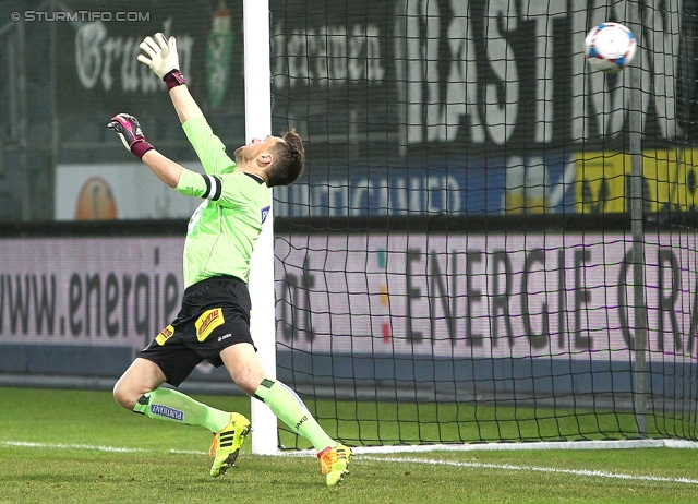 Sturm Graz - Wolfsberg
Oesterreichische Fussball Bundesliga, 25. Runde, SK Sturm Graz -  Wolfsberger AC, Stadion Liebenau Graz, 01.03.2014. 

Foto zeigt Christian Gratzei (Sturm)
Schlüsselwörter: tor