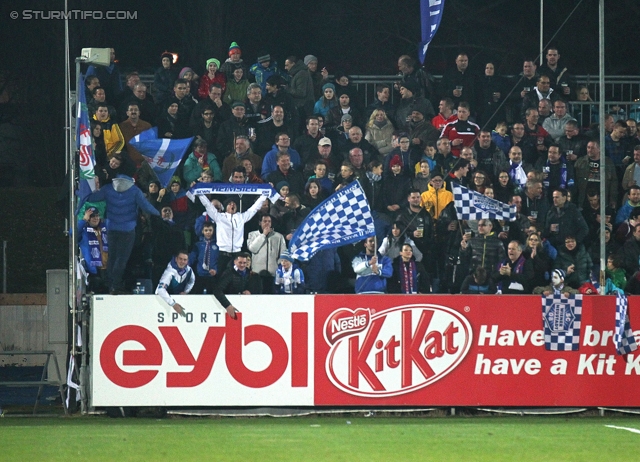 Wiener Neustadt - Sturm Graz
Oesterreichische Fussball Bundesliga, 25. Runde, SC Wiener Neustadt - SK Sturm Graz, Stadion Wiener Neustadt, 08.03.2014. 

Foto zeigt Fans von Wr. Neustadt
