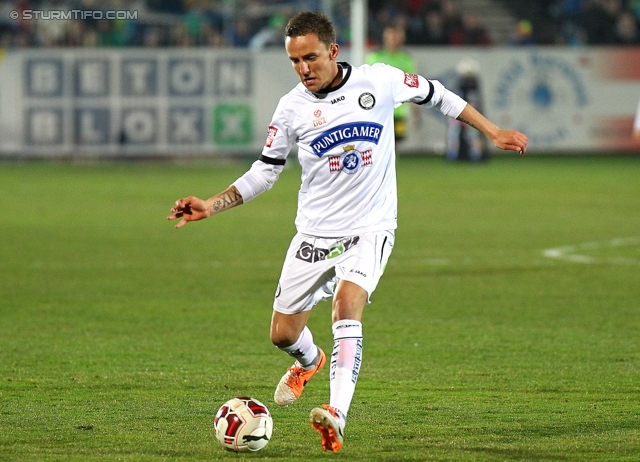 Wiener Neustadt - Sturm Graz
Oesterreichische Fussball Bundesliga, 25. Runde, SC Wiener Neustadt - SK Sturm Graz, Stadion Wiener Neustadt, 08.03.2014. 

Foto zeigt Daniel Beichler (Sturm)
