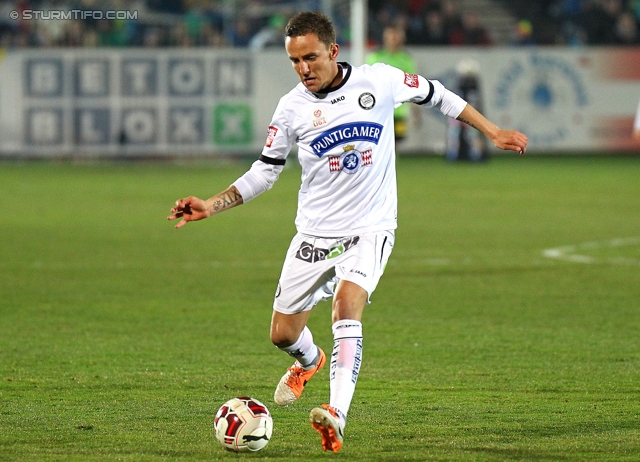 Wiener Neustadt - Sturm Graz
Oesterreichische Fussball Bundesliga, 25. Runde, SC Wiener Neustadt - SK Sturm Graz, Stadion Wiener Neustadt, 08.03.2014. 

Foto zeigt Daniel Beichler (Sturm)
