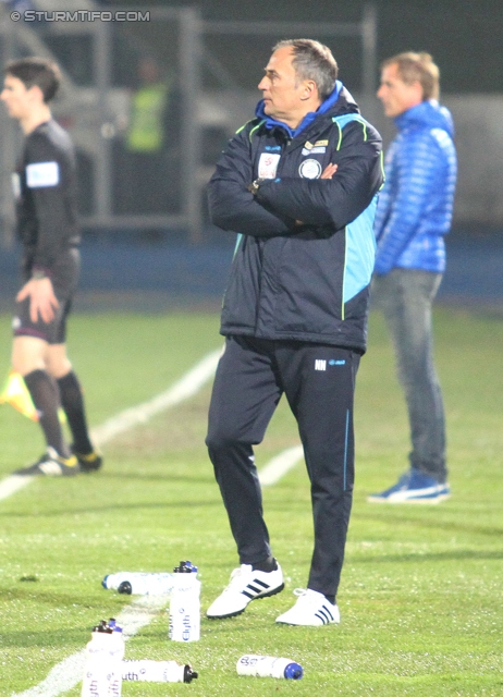 Wiener Neustadt - Sturm Graz
Oesterreichische Fussball Bundesliga, 25. Runde, SC Wiener Neustadt - SK Sturm Graz, Stadion Wiener Neustadt, 08.03.2014. 

Foto zeigt Darko Milanic (Cheftrainer Sturm)
