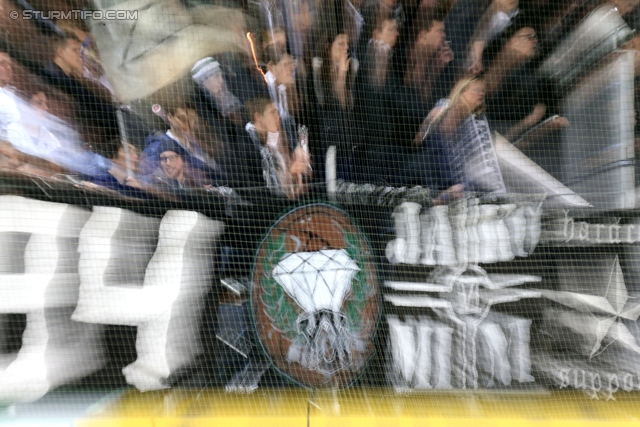 Sturm Graz - Austria Wien
Oesterreichische Fussball Bundesliga, 27. Runde, SK Sturm Graz -  FK Austria Wien, Stadion Liebenau Graz, 15.03.2014. 

Foto zeigt Fans von Sturm
