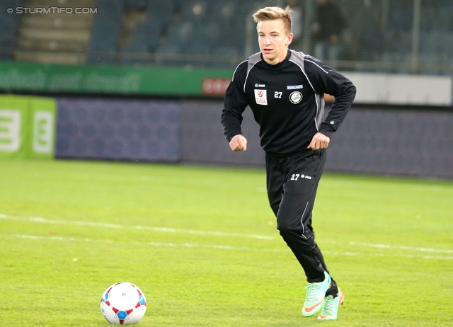 Sturm Graz - Austria Wien
Oesterreichische Fussball Bundesliga, 27. Runde, SK Sturm Graz -  FK Austria Wien, Stadion Liebenau Graz, 15.03.2014. 

Foto zeigt Benjamin Rosenberger (Sturm)
