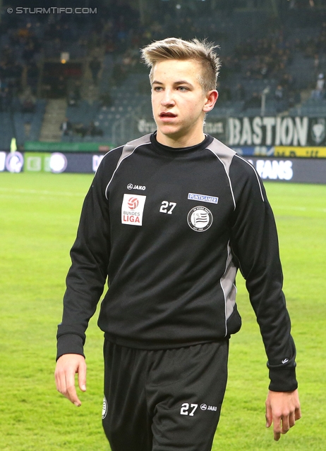 Sturm Graz - Austria Wien
Oesterreichische Fussball Bundesliga, 27. Runde, SK Sturm Graz -  FK Austria Wien, Stadion Liebenau Graz, 15.03.2014. 

Foto zeigt Benjamin Rosenberger (Sturm)
