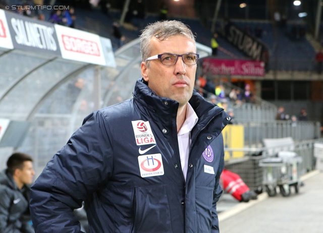 Sturm Graz - Austria Wien
Oesterreichische Fussball Bundesliga, 27. Runde, SK Sturm Graz -  FK Austria Wien, Stadion Liebenau Graz, 15.03.2014. 

Foto zeigt Herbert Gager (Trainer Austria)
