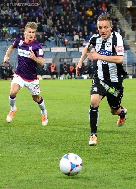 Sturm Graz - Austria Wien
Oesterreichische Fussball Bundesliga, 27. Runde, SK Sturm Graz -  FK Austria Wien, Stadion Liebenau Graz, 15.03.2014. 

Foto zeigt Daniel Beichler (Sturm)
