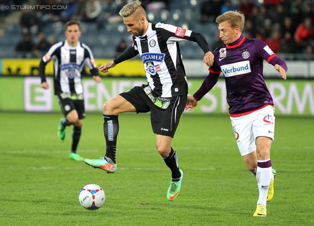 Sturm Graz - Austria Wien
Oesterreichische Fussball Bundesliga, 27. Runde, SK Sturm Graz -  FK Austria Wien, Stadion Liebenau Graz, 15.03.2014. 

Foto zeigt Patrick Wolf (Sturm)
