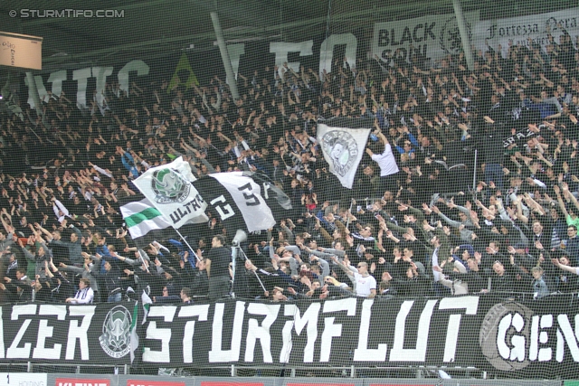 Sturm Graz - Wacker Innsbruck
Oesterreichische Fussball Bundesliga, 28. Runde, SK Sturm Graz -  FC Wacker Innsbruck, Stadion Liebenau Graz, 22.03.2014. 

Foto zeigt Fans von Sturm
