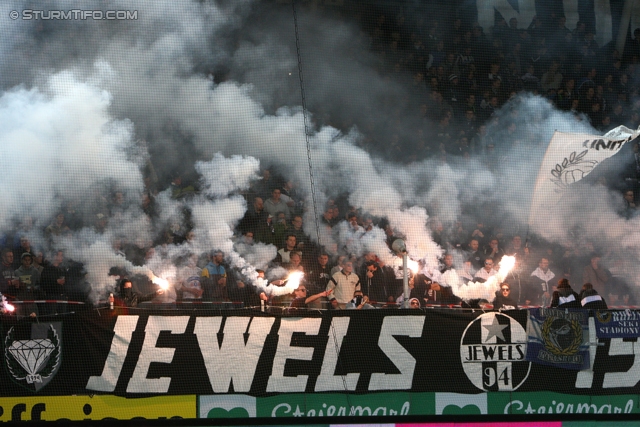 Sturm Graz - Wacker Innsbruck
Oesterreichische Fussball Bundesliga, 28. Runde, SK Sturm Graz -  FC Wacker Innsbruck, Stadion Liebenau Graz, 22.03.2014. 

Foto zeigt Fans von Sturm
