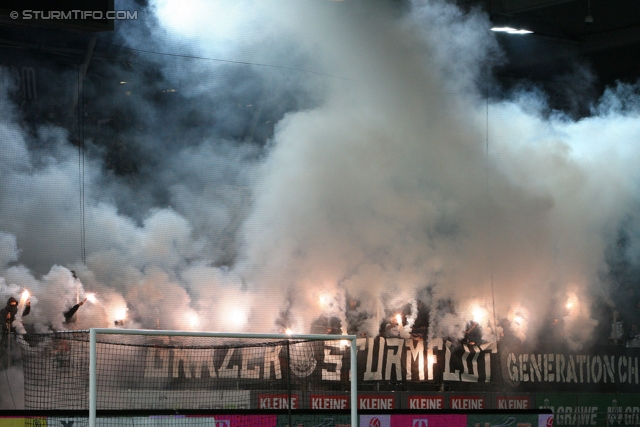 Sturm Graz - Wacker Innsbruck
Oesterreichische Fussball Bundesliga, 28. Runde, SK Sturm Graz -  FC Wacker Innsbruck, Stadion Liebenau Graz, 22.03.2014. 

Foto zeigt Fans von Sturm
