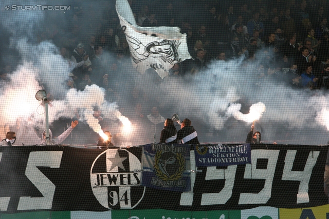 Sturm Graz - Wacker Innsbruck
Oesterreichische Fussball Bundesliga, 28. Runde, SK Sturm Graz -  FC Wacker Innsbruck, Stadion Liebenau Graz, 22.03.2014. 

Foto zeigt Fans von Sturm

