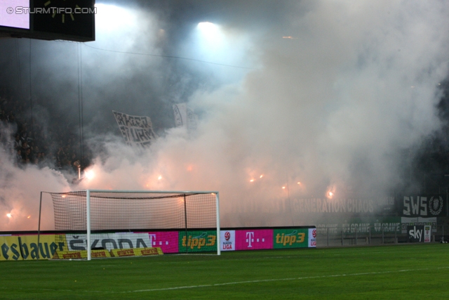 Sturm Graz - Wacker Innsbruck
Oesterreichische Fussball Bundesliga, 28. Runde, SK Sturm Graz -  FC Wacker Innsbruck, Stadion Liebenau Graz, 22.03.2014. 

Foto zeigt Fans von Sturm
