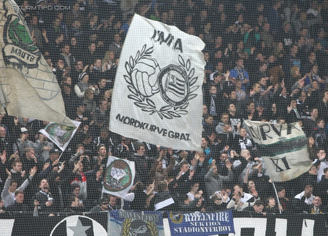 Sturm Graz - Wacker Innsbruck
Oesterreichische Fussball Bundesliga, 28. Runde, SK Sturm Graz -  FC Wacker Innsbruck, Stadion Liebenau Graz, 22.03.2014. 

Foto zeigt Fans von Sturm
