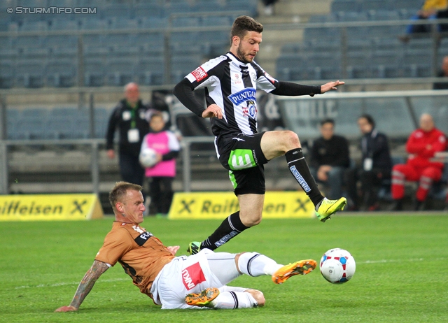 Sturm Graz - Wacker Innsbruck
Oesterreichische Fussball Bundesliga, 28. Runde, SK Sturm Graz -  FC Wacker Innsbruck, Stadion Liebenau Graz, 22.03.2014. 

Foto zeigt Marco Djuricin (Sturm)
