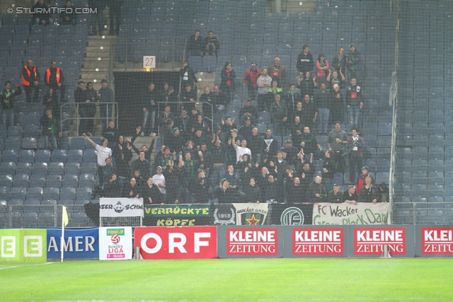 Sturm Graz - Wacker Innsbruck
Oesterreichische Fussball Bundesliga, 28. Runde, SK Sturm Graz -  FC Wacker Innsbruck, Stadion Liebenau Graz, 22.03.2014. 

Foto zeigt Fans von Wacker Innsbruck
