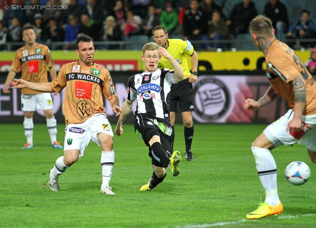 Sturm Graz - Wacker Innsbruck
Oesterreichische Fussball Bundesliga, 28. Runde, SK Sturm Graz -  FC Wacker Innsbruck, Stadion Liebenau Graz, 22.03.2014. 

Foto zeigt Florian Kainz (Sturm)
