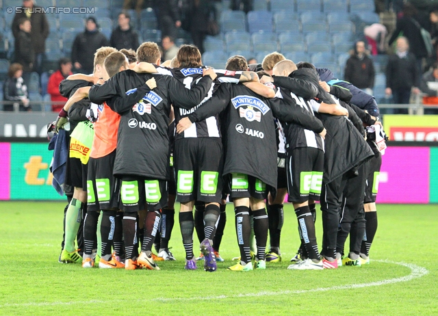 Sturm Graz - Wacker Innsbruck
Oesterreichische Fussball Bundesliga, 28. Runde, SK Sturm Graz -  FC Wacker Innsbruck, Stadion Liebenau Graz, 22.03.2014. 

Foto zeigt die Mannschaft von Sturm
