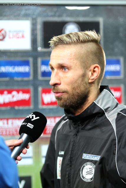 Sturm Graz - Wacker Innsbruck
Oesterreichische Fussball Bundesliga, 28. Runde, SK Sturm Graz -  FC Wacker Innsbruck, Stadion Liebenau Graz, 22.03.2014. 

Foto zeigt Patrick Wolf (Sturm)
