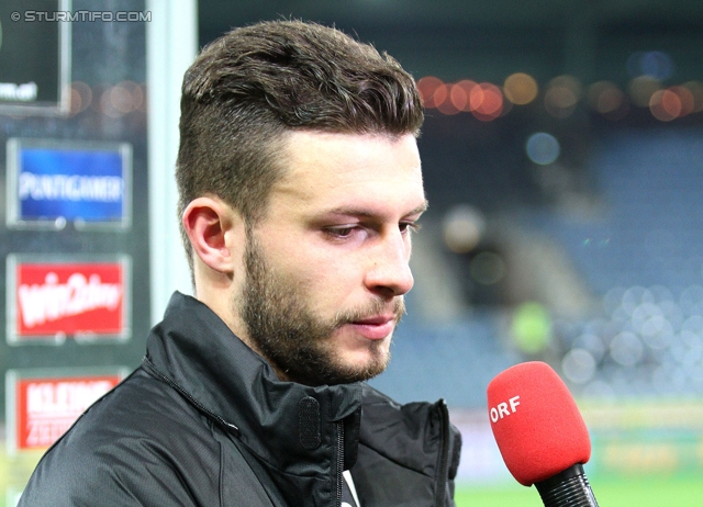 Sturm Graz - Wacker Innsbruck
Oesterreichische Fussball Bundesliga, 28. Runde, SK Sturm Graz -  FC Wacker Innsbruck, Stadion Liebenau Graz, 22.03.2014. 

Foto zeigt Marco Djuricin (Sturm)
