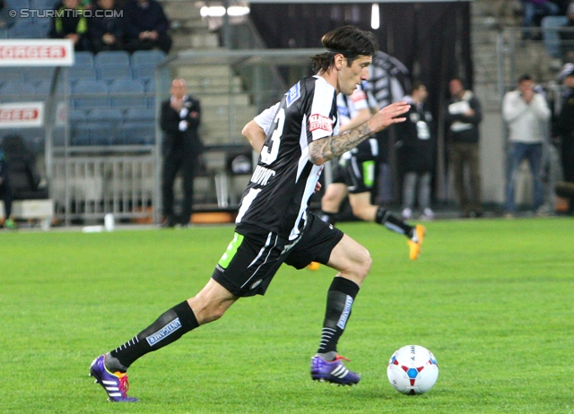 Sturm Graz - Wacker Innsbruck
Oesterreichische Fussball Bundesliga, 28. Runde, SK Sturm Graz -  FC Wacker Innsbruck, Stadion Liebenau Graz, 22.03.2014. 

Foto zeigt Nikola Vujadinovic (Sturm)
