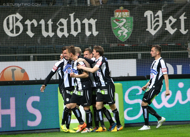 Sturm Graz - Wacker Innsbruck
Oesterreichische Fussball Bundesliga, 28. Runde, SK Sturm Graz -  FC Wacker Innsbruck, Stadion Liebenau Graz, 22.03.2014. 

Foto zeigt Daniel Beichler (Sturm), Marco Djuricin (Sturm), Florian Kainz (Sturm), Daniel Offenbacher (Sturm), Andreas Hoelzl (Sturm), Anel Hadzic (Sturm)
