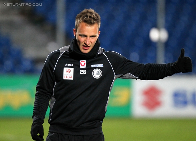 Groedig - Sturm Graz
Oesterreichische Fussball Bundesliga, 29. Runde, SV Groedig - SK Sturm Graz, Untersbergarena Groedig, 26.03.2014. 

Foto zeigt Tobias Kainz (Sturm)
